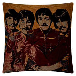 Andrew Martin Beatles Cushion, Yellow